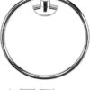 Towel Rings for Bathroom, Hand Towel Ring, Round Hanger Contemporary Style Bathroom, Accessories for Bathroom, Hotel, Toilet (Silver)