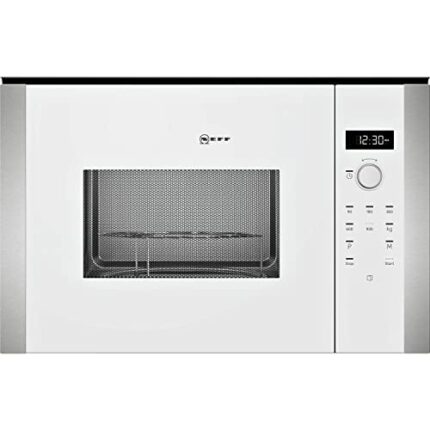 NEFF HLAWD53W0B N50 Microwave Oven with Automatic Programmes, Control Dial & One-Touch Buttons, Side-opening hinged door, White