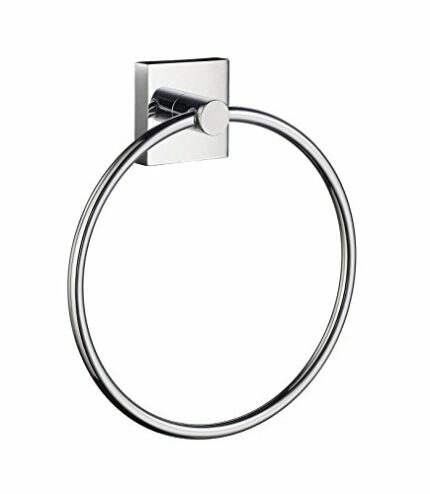 Smedbo RK344 "House" Chromed Matt Towel Ring, Polished Chrome, 17 x 17 x 4 cm