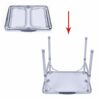 VOBOR Folding Camping Table,Garden Table Side Table Folding Picnic Table Height adjustable,Lightweight and sturdy aluminum alloy 60.2×45×56 cm, E
