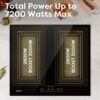CIARRA CBBIH4BFF 7200W Built-in Induction Hob 4 Zones with 2 Flex Zones and Boost Function Touch Control Ceramic Glass 9 Power Levels Child Safet