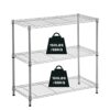 Actask Trolley on Wheels, 3-Tier Shelving Storage Unit with Height-Adjustable Shelves Metal Rack, 500lbs Max Weight Capacity for Laundry Bathroom