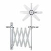 BELLE VOUS Chrome Wall Mounted Extendable 360° Swivel Mirror - 3X Magnification - 17.5 x 18.5cm/6.88 x 7.28 inches - Double Sided Rotating Stainl