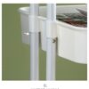 ZCMEB Mobile Kitchen Shelf Trolley Household Storage Shelf with Wheeled Trolley (Color : Wit, Size : 87 * 42 * 35cm)