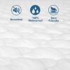 SPRINGSPIRIT Double Mattress Protector 4-Layer Quilted Waterproof Cover for Deep Mattress, Ultra Soft, 137 x 190cm