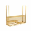 Qunine Wine Glass Hanging Rack, Wall Mounted Wine Rack,Bottle & Glass Holder,Clear Storage Store Red, White, Champagne, Floating Wine Shelf and G