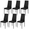 WALNUT Kitchen Tables and Chairs Set Dining Room Table Set for 6 Black