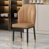 dining chair Kitchen Dining Room Furniture Chairs Modern Dining Chairs Set Of 4 Water Proof PU Leather Kitchen Chair with Metal Legs，High Back So