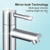 Bath Tap Pair of Hot and Cold Bathroom Tub Taps Chrome WasserRhythm