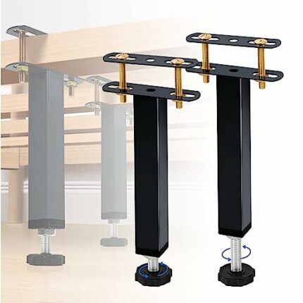 ZhouDaShu Bed Frame Center Support Legs,Adjustable Height Bed Frame Middle Support Legs Replacement,Bed Reinforcement Kit for Metal/Wood Slats,He