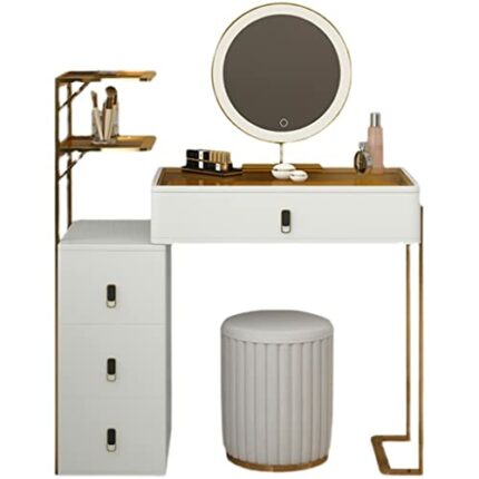 CZDYUF Dressing Table Storage Cabinet Bedroom Furniture Small Solid Wood Dressing Table Vanity Set