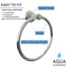 Agua Accessories Towel Holder Wall Mounted for Bathroom & Kitchen, Round Brass Towel Ring for Bathroom Wall, Hand Towel Holder Modern Style 12 Ye