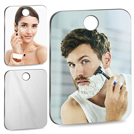 Shatterproof Shower Mirror Fogless For Shaving Mirror (Medium,2 Pack,8"x6")80% Cheaper Than Original,Unbreakable Deluxe Plexiglass Makeup Travel