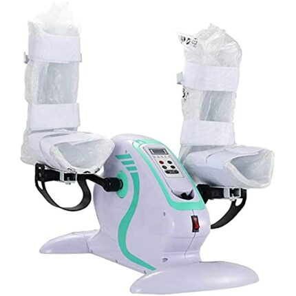 LUNEZY Mini Leg Exercise Bike Foot Hand Cycle, Portable Hand Arm and Leg Exerciser, With LCD Monitor Adjustable Seat Heart Rate Monitors Food Str