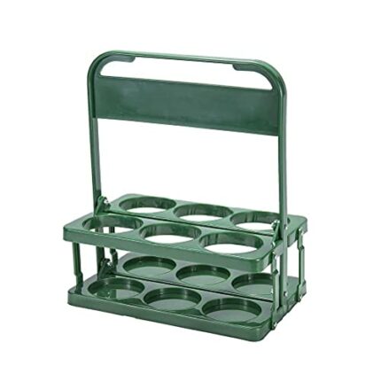 TBEONE Glass Collector Carrier Milk Bottle Holder, Foldable Wine Rack Beer Bottle Portable Wine Beer Rack Basket for Bar Outdoor Picnic Party