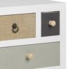 AC Design Furniture 63374 suwen Multi Drawer Chest, Pine Legs, Clear Coat, Set of 11, White