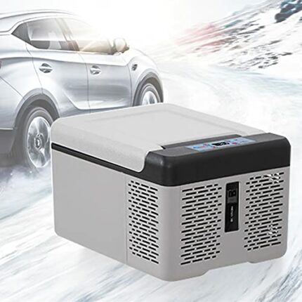Car Refrigerator 9L, 12/24V DC and 220 AC Portable Mini Fridges, -20? to 20 ? Electric Cool Box, Compressor Refrigerator for Truck, RV, Boat, Cam