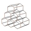 EYLINK Honeycomb Wine Rack, Metal Wine Rack, Countertop Wine Rack Freestanding, Small Wine Holder Stand, Tabletop Wine Storage Holder Rack, Count