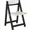 XJWWW-URG Solid Wood 2-Chair Dining Folding Butterfly Wooden Kitchen Furniture Natural Solid XJWWW-URG (Color : Black)
