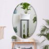 ANYHI Bathroom Wall Mirror with Shelf, White Bathroom Mirror for Wall, Rectangular Wall Hanging Mirror for Living Room Bedroom Entryway, Horizont