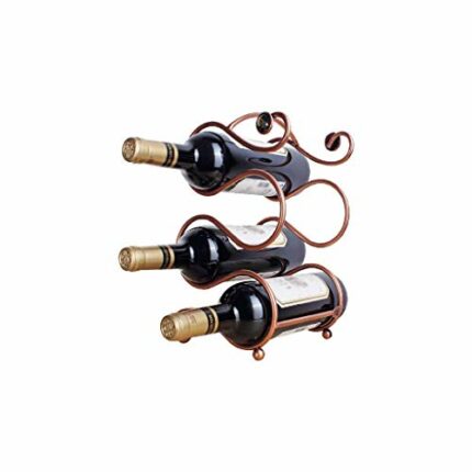 KXDCZ Iron Wine Rack-Metal Wine Rack Free Standing Countertop Storage Holders Decorative Tabletop Bottle Holders Wrought Iron