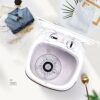 Washing Machines Portable Compact Child Baby Single Tub Washing Machine For Apartment,Hotel,Dorm Color:black,(mini washing machine) (Pink)