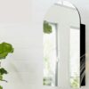 Black Arch Medicine Cabinet With Mirror, Recessed Medicine Cabinet Or Surface Mount - 16" x 27" In, Black Farmhouse Bathroom Medicine Cabinet Wit