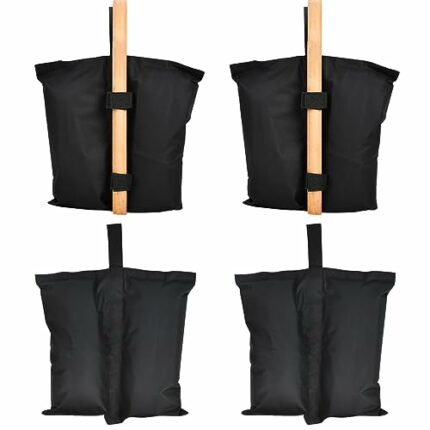 CENBEN 4 Pack Gazebo Weights Bags, Heavy Duty Double-Stitched Sand Bags with Buckle, Industrial Grade Waterproof Secure Feet Bags for Canopy Tent