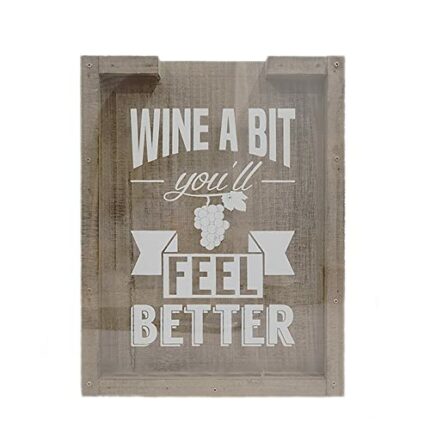 YY YEARCHY Wine Cork Holder Shadow Box, Wood Cork Holder Wine Decor for Home Kitchen and Bar (11.81 x 1.38 x 15.76 inches)