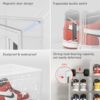 AZ Shi Kong Shoe Storage Box, 8 Packs Clear Plastic Shoe Boxes Stackable, Shoe Organizer with Magnetic Door, Shoe Containers and Sneaker Storage
