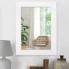 Black Wall Mirror with Wood Framed Rectangle Rustic Antique Mirror Vanity Farmhouse Bedroom Bathroom Hanging Mirror Wall Decor Home Entryway Livi