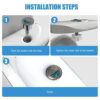 Toilet Flush Buttons Replacement Compatible with Ideal Cistern Tank, Ancable Replacement Dual Double Flush Oval Push Button for Ideal Cistern Tan