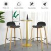 SDFGH Set of 4 Barstools 30inch Pub Chairs w/Low Back&Metal Legs