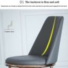 dining chair Kitchen Dining Room Furniture Chairs Modern PU Leather High Back Padded Soft Seat Dining Chair With Metal Legs Backrests For Office