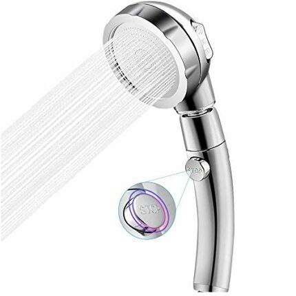 Stop Button Shower Head, Bathroom Showerhead, Shower Head, Handheld Shower, High Pressure Handheld Showers, with ON and Off Pause 3 Mode, for Bat