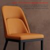 dining chair Kitchen Dining Room Furniture Chairs Dining Chairs Set Of 4 PU Leather High Back Soft Seat Retro Lounge Chairs Carbon Steel Frame Li