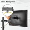PUTORSEN Universal VESA Pole Mount Fits 17 to 32 inch Screens, Full Motion TV Pole Mount Bracket with Articulating Arm, VESA 75mm and 100mm