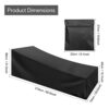 wiipara Garden Sunbed Cover, Sun Lounger Covers Waterproof, Windproof, Anti-UV, Heavy Duty Rip Proof Oxford Fabric Outdoor Patio Garden Lounger C
