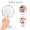 Anika 67039 LED Vanity Mirror | Bathroom/Makeup/Bedroom Mirror | 360° Swivel Rotation | 5 x Magnification | Grey Colour | Battery Operated | 31cm