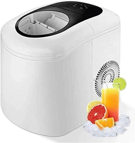 CXSMKP Compact Making Machine Stainless Steel Self Cleaning Countertop Commercial Ice Machine 12Kg/24H 2.2L Water Tank For Home Kitchen