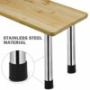 3 Tier Spice Rack with Hooks, Space Saving Organizer Corner Shelf, Free Standing Spice Racks, Adjustable Display Shelves for Kitchen storage, Sto