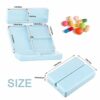 AWAVM 2PCS Travel Portable 7-Cell Medicine MOX, Foldable Flip Medicine Box, Personal 7-Day Sealed Pill Storage Box