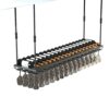 Wine Rack Ceiling Hanging Holder | Wine Bottles And Glass Goblets Stemware Storage Shelf Display Stand, for Under Cabinet Kitchen Bar Organizer S