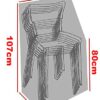 Vivo Waterproof Garden Stacking Chair Cover Outdoor Heavy Duty for Wood/Metal/Plastic