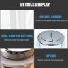 Toilet Flush Buttons 38MM Toilet Push Button Flush Replacement Replacement Dual Double Flush Water Tank Replacement Dual Rod Push Cistern Standar