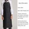 ALREMO HUANGXING - Waterproof Rubber Vinyl Apron,Oil Resistant Leather Aprons,Heavy Duty Industrial Bib Apron for Kitchen, Cooking, Grilling,Dish