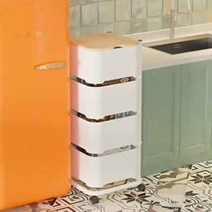 SLNFXC Kitchen Cart Furniture Storage Rack Living Room Side Table Storage Rack Trolley (Color : D, Size : 73cm*29cm)