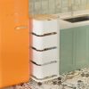 XWOZYDR Kitchen Cart Furniture Storage Rack Living Room Side Table Storage Rack Trolley (Color : A, Size : 73cm*29cm)