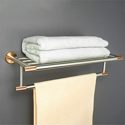 HIGOH Towel Rack Brushed Wall Mount Towel Holder, Towel Bar, Towel Rack, Bathroom Accessories Bathroom Hardware