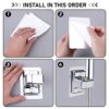 Thinp Shower Head Holder, 360° Adjustable Holder Strong Paste Bracket Universal Wall Mount Replacement Removable Suction Cup Bathroom, Silver (Th